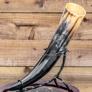 Nouveauté : Corne à boire viking (corne de buffle et d'agate) – Support décoratif écologique de style animal, qualité supérieure - Product Image 4