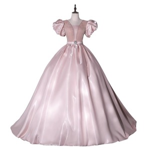 Pink Satin Ball Gown Sweetheart Neckline Empire Waist Long Evening Dress Women's Formal Wear - Product Image 5