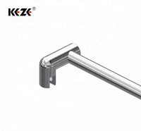 Tige de support murale ajustable certifiée CE Barre de traction pour porte de douche robuste pour l'installation de vitres de salle de bain et d'hôtel