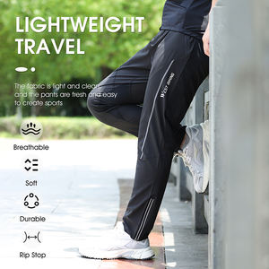 Pantaloni da <span class=keywords><strong>ciclismo</strong></span> Oversize riflettenti traspiranti MTB da <span class=keywords><strong>uomo</strong></span> Mountain Bike da strada pantaloni ad asciugatura rapida con cerniera - Product Image 3