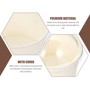 Tùy chỉnh in kem đông lạnh sữ<span class=keywords><strong>a</strong></span> chua Gelato Bát 3 4 <span class=keywords><strong>5</strong></span> 8 12 16oz dùng một lần tường Giấy cup với nắp và muỗng - Product Image 2