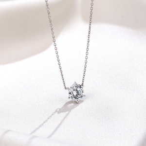 Messi Gems Ready To Ship MSN-477 PT950 1ct Round ShapeLab Grown Diamond Necklace - Product Image 2