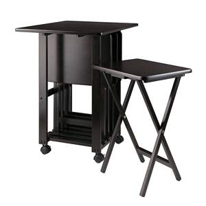 Juego de mesa de aperitivos de 5 piezas DB Sophia con tapa de hoja caída para café y aperitivos - Product Image 1