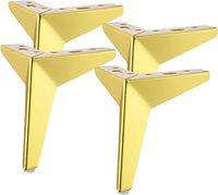 Goldene Eisenbeine Modernes Design Chrom Acryl Sofa Möbelzubehör Direkt vom Hersteller Schwarzes Metallbein Wohnzimmer Schlafzimmer Einfach