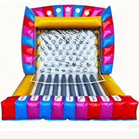 Parcours d'obstacles gonflable Plinko, piste de course, château gonflable extérieur décoratif, petite machine distributrice pour enfants, jeu de carnaval, fosse à mousse