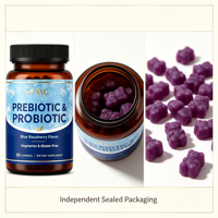 Gummies Probiotiques et Prébiotiques SYC BIO Formule Quotidienne Avancée 50 Unités Framboise Bleue Marque Privée OEM ODM Prix de Gros