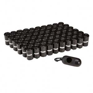 Bolsa de Residuos de Mascotas Desechable Personalizada y Ecológica, Bolsa de HDPE Negra Sostenible para Excrementos de Perro con Dispensador - Product Image 2