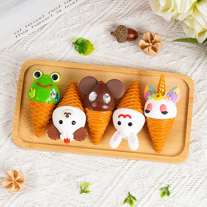 Nuevos Modelos Exclusivos de Conos de Helado con Forma de Animales, Decoración de Comida Falsa de PVC con Temáticas de Unicornio, Rana, Conejo y Oso para Exhibición - Product Image 2