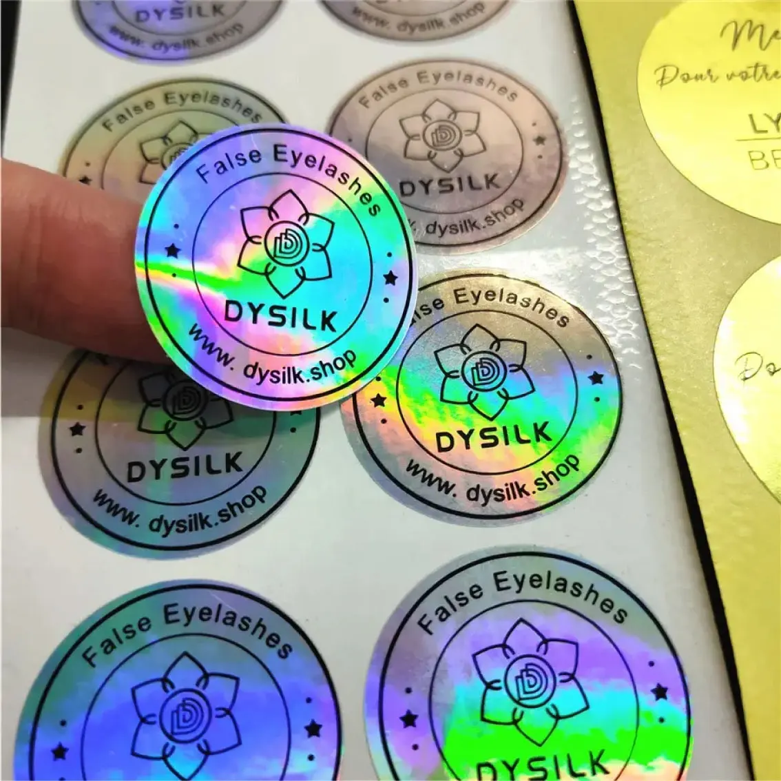 Custom waterproof circular 3D hologram sticker vinyl holographic laser sticker printing