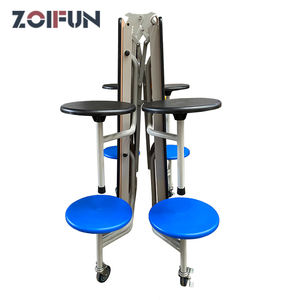 Fabricantes 30 años de garantía Juego de 8 asientos Mesa de comedor plegable moderna muebles de cafetería escolar - Product Image 4