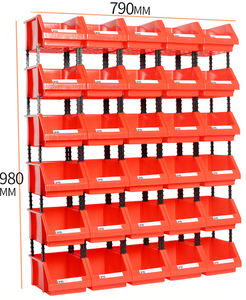 صناديق تخزين منظم المبيعات الساخنة ، صندوق ، نظام تخزين أدوات المرآب للبراغي والمكسرات والمسامير والأظافر والألعاب وقطع غيار الأجهزة الصغيرة - Product Image 4