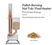 Rauchfreier Holzpellet-Ofen für Außenbereich Rocket-Ofen Holzheizung für Aufstell- und Aufblasbare Pools
