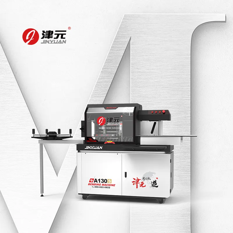 Jinyuan A130S, tienda de neón LED, letrero de silicona, máquina de fabricación de bordes de metal, máquina dobladora de letras de canal de aluminio plano