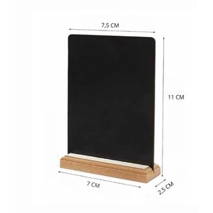 Mini tableaux noirs avec support en bois, lot de 12, design minimaliste double face, portables pour mémos et affichage - Product Image 2