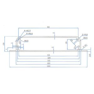 Powder Coated Aluminum Alloy Extrusion Profiles Control <b>Box</b> Enclosure IP54 Outdoor Use Heatsink Cooling System - Product Image 5