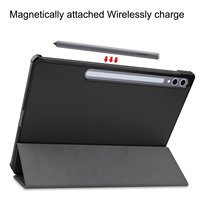 Étui de protection magnétique à trois volets en PU+PC pour Samsung Galaxy Tab S10 Plus /S9 Plus/S9 FE Plus 12.4