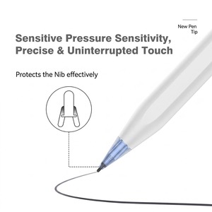 หัวปากกาเปลี่ยนได้ Ksentry <span class=keywords><strong>ส</strong></span>ำหรับ iPad Pro รุ่นที่ 1/2 ทำ<span class=keywords><strong>จ</strong></span>ากพลาสติกและโลหะ - เครื่องมือเขียนที่ทนทาน ความแข็ง 2B 2H - Product Image 4