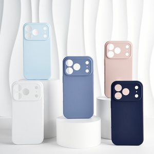 เคสโทรศัพท์ซิลิโคนลายเลนส์กล้อง สำหรับ iPhone 11 12 13 14 15 16 17 18 Pro Max สีพื้น เรียบหรู ทันสมัย - Product Image 2