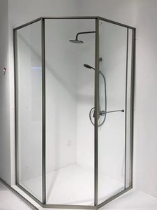 Nueva <span class=keywords><strong>Puerta</strong></span> <span class=keywords><strong>Corredera</strong></span> Lateral para Ducha, Diseño Ultra Estrecho, con Separación de Zonas Húmedas y Secas, Marco Empotrado, Vidrio Templado - Product Image 3