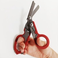 Ciseaux de premiers secours pliables portables, ciseaux de secours multi-usages pour le camping, kit de survie en plein air