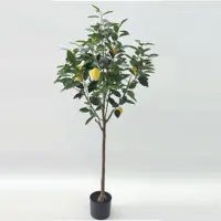 Árvore artificial em vaso de frutas, árvore artificial em vaso com 135cm de limão e frutas, à prova de fogo, # EP1201-GRYL]