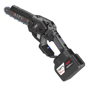Scie à chaîne électrique personnalisable de 4 à 6 pouces alimentée par batterie au lithium rechargeable Portable à une main coupe d'<span class=keywords><strong>arbre</strong></span> pour le bricolage domestique - Product Image 1