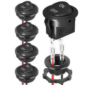 <span class=keywords><strong>Interrupteur</strong></span> à bascule rond <span class=keywords><strong>12</strong></span> V <span class=keywords><strong>interrupteur</strong></span> marche/arrêt <span class=keywords><strong>12</strong></span> <span class=keywords><strong>volts</strong></span> DC cercle <span class=keywords><strong>interrupteur</strong></span> à bascule 2 broches SPST 15A/250V 20A/125V AC 20MM avec fils - Product Image 1