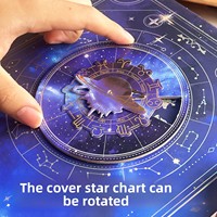 Cuaderno de Tapa Dura con Candado de Contraseña de las Doce Constelaciones del Cielo Estrellado, Diario con Gráfico de Estrellas Giratorio, Regalo, Venta al Por Mayor OEM