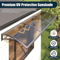 Auvent professionnel personnalisé léger et robuste en polycarbonate, résistant aux UV, installation rapide, imperméable pour restaurant, terrasse