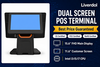 POS-терминал Liverdol H1 All-in-One 15.6" с сенсорным экраном, Wi-Fi 6 и Bluetooth 5.2 для кассовых аппаратов кофейни