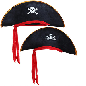 <span class=keywords><strong>Sombrero</strong></span> de Capitán <span class=keywords><strong>Pirata</strong></span> para Halloween, Fiesta de Disfraces, Personaje de Piratas del Caribe, Bufanda Roja, Accesorios para Actuaciones en Escenario - Product Image 3