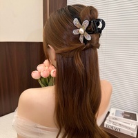 Style français tournesol requin épingle à cheveux pince mignon métal PC élégant alliage cheveux griffes strass quotidien décoratif accessoire filles