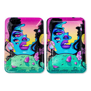 Plateaux ronds en métal simples pour plateau à rouler, 18*12.5cm, en stock, prêts à l'emploi - Product Image 4