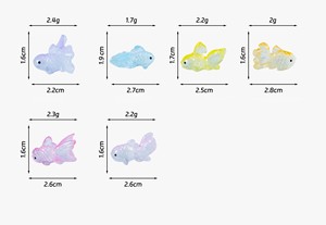 สินค้าขายดี ชาร์มปลาทองเรซิ่นเรืองแสง Unreal Ethereal Submarine Core Sea Friends สำหรับตกแต่งกล่องของขวัญ งานฝีมือ - Product Image 2