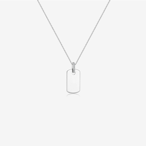 FUAMAY bijoux minimalistes en argent 925 plaqué or 18 carats personnalisé gravé empilable chaîne de base pendentif blanc nom/Date colliers - Product Image 3