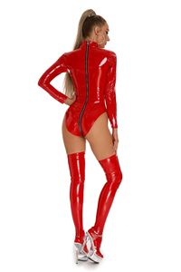 [Originale] body senza cavallo con cerniera Bondage in pelle lucida ad alta elasticità 6851 Lingerie Punk - Product Image 5