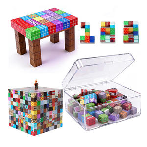 TOYSRUNNER MC25129 Cubes de construction magnétiques de 2 cm, blocs d'apprentissage sensoriels éducatifs STEM en plastique, empilage créatif - Product Image 5
