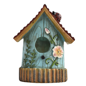 Maison <span class=keywords><strong>d</strong></span>'oiseau en résine écologique tenture murale <span class=keywords><strong>nid</strong></span> <span class=keywords><strong>d</strong></span>'oiseau cour jardin balcon Villa <span class=keywords><strong>d</strong></span>écoration <span class=keywords><strong>d</strong></span>'aménagement paysager extérieur - Product Image 5