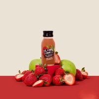 Échantillon de mini bouteilles de jus de voyage de 1 oz, petit pot transparent de 60 ml pour potion de sirop de gingembre liquide avec couvercles de 2 oz