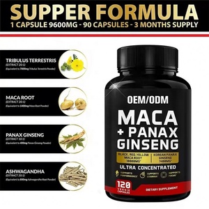 Cápsulas de Raíz de Maca Oem para Aumentar la Energía y la Resistencia Masculina, Suplemento Herbal, Cápsulas de Raíz de Maca Negra con Ashwagandha y Ginseng - Product Image 4