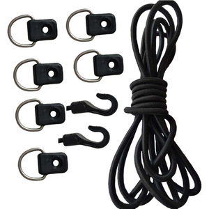 Cuerda elástica de nailon de 5 mm con ganchos en forma de D para uso en exteriores, correas de sujeción - Product Image 1