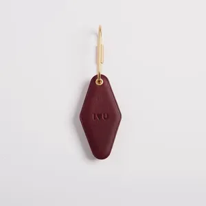 Wholesale Custom Blank Logo Leather Keychain Gifts Car Hotel Motel Keychains For Luxury Gift