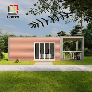 Low price prefabricated houses villas steel structure all prefab villa flat pack container house for Jamaica