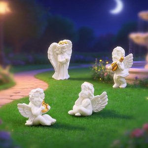 Miniaturas <span class=keywords><strong>de</strong></span> Pilar Romano, Estatua <span class=keywords><strong>de</strong></span> Cupido, Escultura Blanca, Mini Figuras <span class=keywords><strong>de</strong></span> Querubín <span class=keywords><strong>de</strong></span> Resina para Decoración del Hogar, Escritorio, Paisaje, Manualidades - Product Image 3