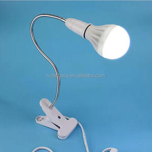 360 degrés support de lampe de bureau Flexible <span class=keywords><strong>E27</strong></span> convertir clip de support de lampe avec prise 303 prises d'interrupteur marche/arrêt pour veilleuse - Product Image 2