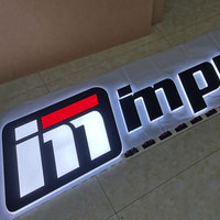 Enseigne rétroéclairée par LED, enseigne en métal personnalisée, lettres en acier inoxydable 3D, enseigne lumineuse Halo, enseigne lumineuse avec logo LED pour le mur de la boutique, la réception