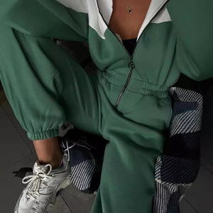 Nouvelle collection : Combinaison pantalon sport décontractée pour femme, bicolore, style une pièce - Product Image 1