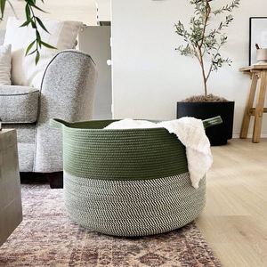 <strong>Corner</strong> <strong>Basket</strong> for Kitchen Wall Laundry Customization Hand-Woven Jumbo Storage <strong>Baskets</strong> Woven Wicker Bins With Lid Sock Bags - Product Image 3