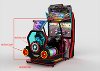 Machine de jeu de course automobile d'arcade à monnayeur, simulateur d'amusement intérieur