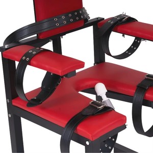 Silla de Bondage de Cuero con Esposas y Restricciones <span class=keywords><strong>para</strong></span> Piernas, Muebles BDSM <span class=keywords><strong>para</strong></span> Juegos de Rol en Pareja - Product Image 3